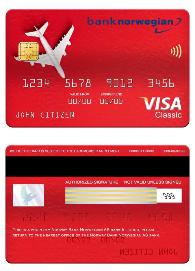 Norway Bank Norwegian AS bank visa classic card